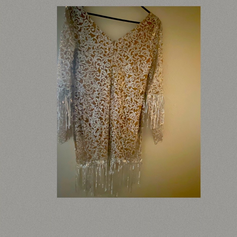 Silver glitter dress